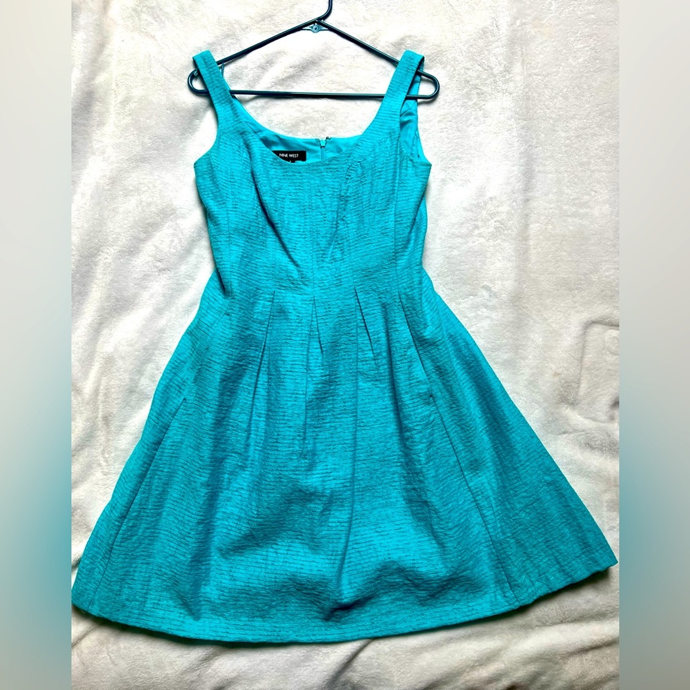 Teal, sun dress with pockets